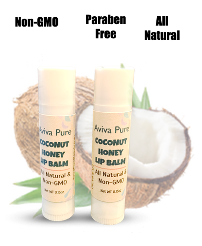 Aviva Pure -Organic Coconut Honey Lip Balm for Dry Lips