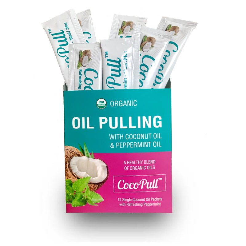 cocopull oilpulling with coconut oil and peppermint oil