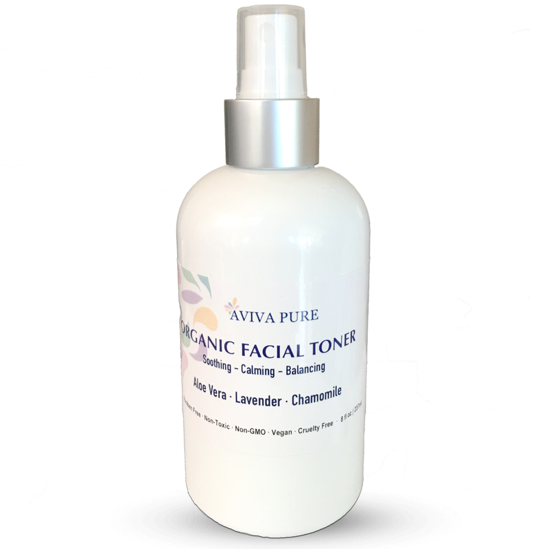 Organic Facial Toner by Aviva Pure - With Calming Aloe Vera, Chamomile, Lavender - Aviva Pure