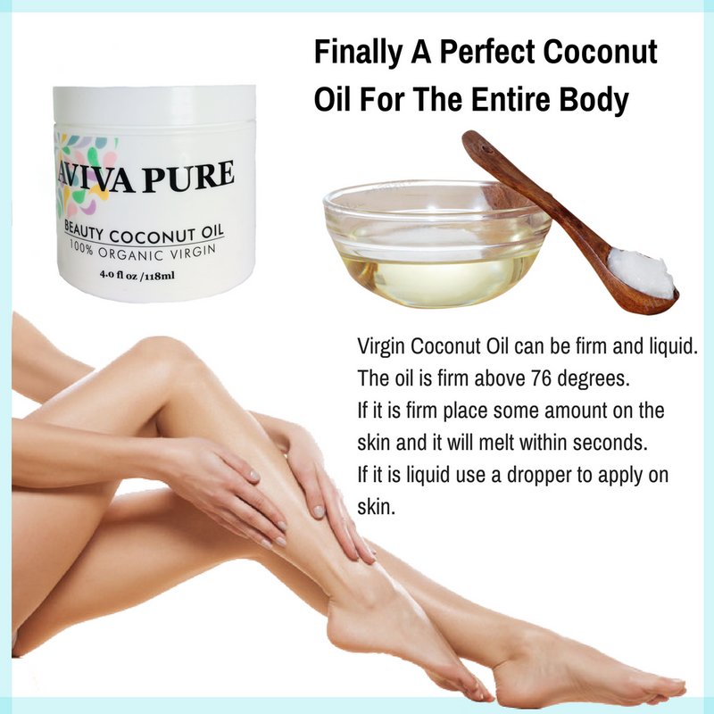 Aviva Pure Organic Coconut Oil for Skin, Coconut Oil for Face, Hair and Body - Aviva Pure