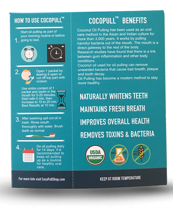 Cocopull™ Oil Pulling for White Teeth, Fresh Breath and Healthy Gums - Aviva Pure