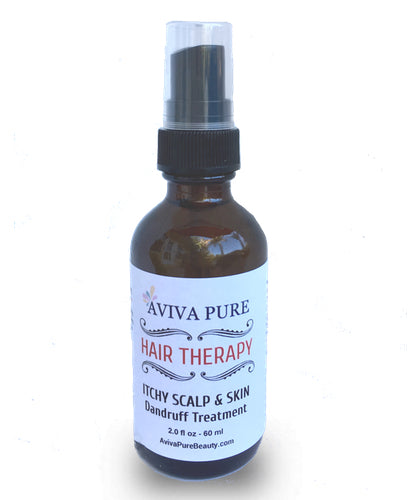 Natural Anti Dandruff Remedy- Hair Oil Treatment for Itchy Dry Scalp - Aviva Pure