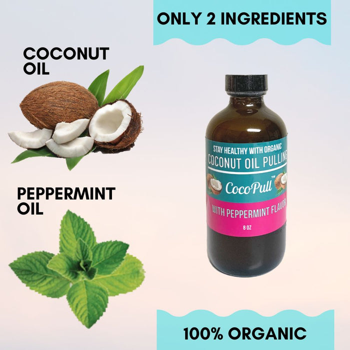 cocopull coconut oil pulling bottle two ingredients
