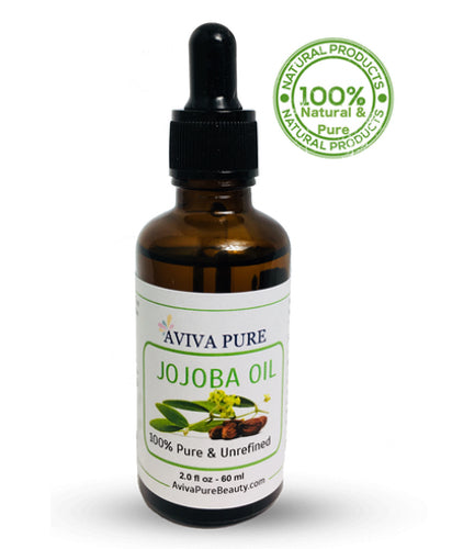 Aviva Pure Unrefined Jojoba Oil for Skin, Hair, Acne Remedy 2oz