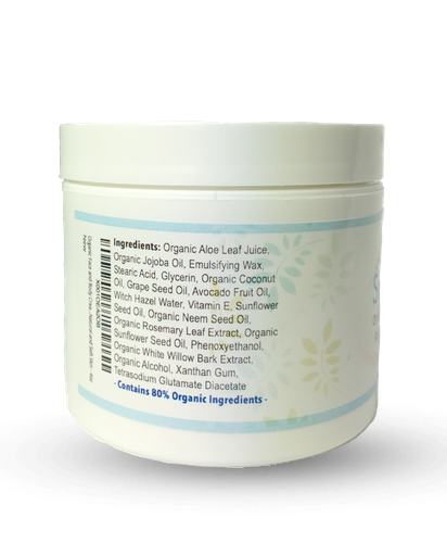 Organic Aloe Vera Face Cream and Body Moisturizer Fragrance Free - Dry Mature Skin - Aviva Pure